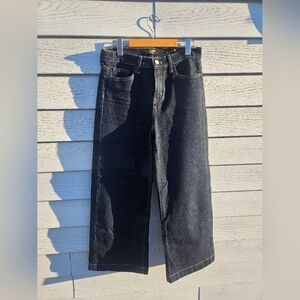 Banana Republic High Rise Wide Leg Crop Jeans Dark Wash Size 26